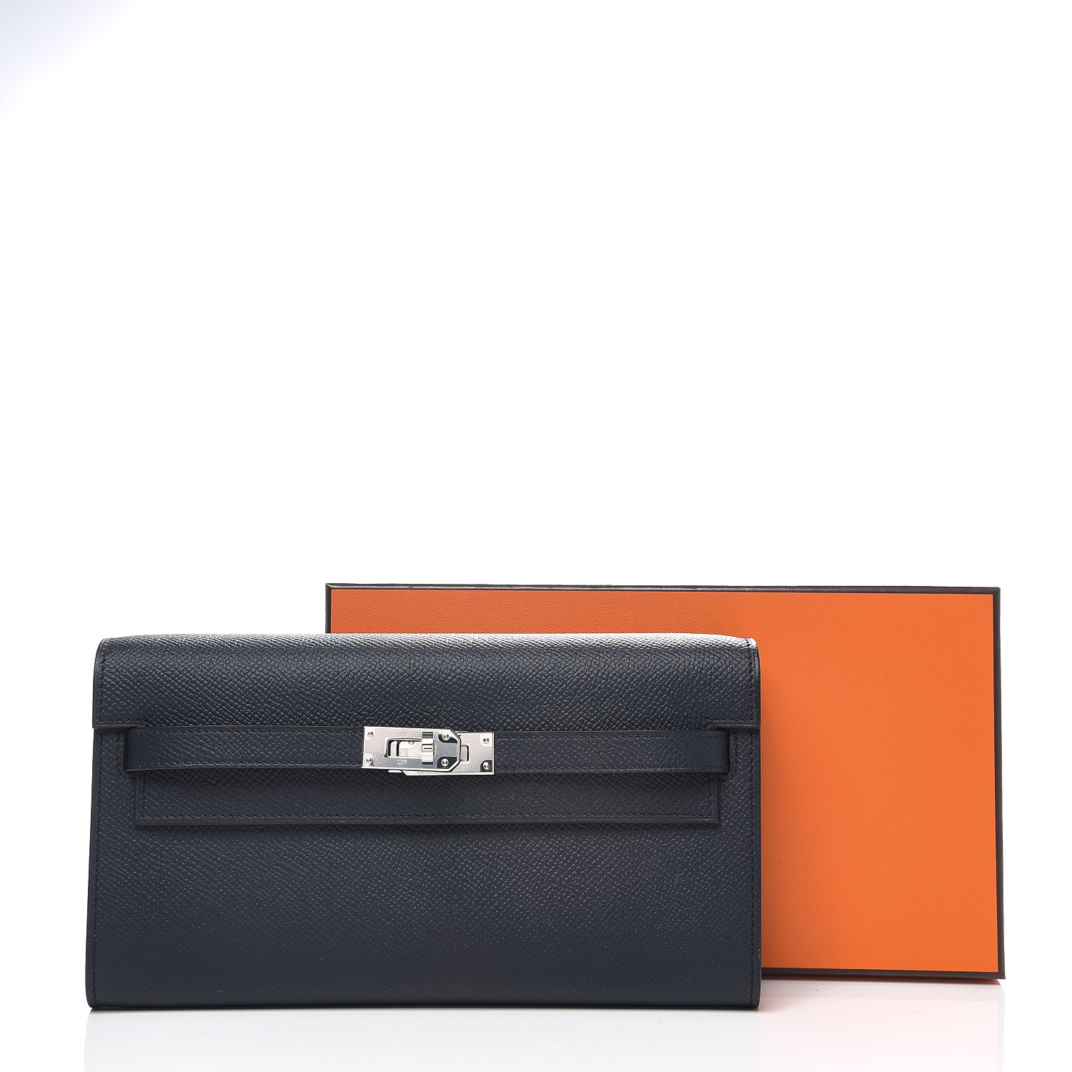 HERMES Epsom Kelly Wallet To Go Bleu Indigo