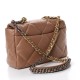 CHANEL Lambskin Quilted Large 19 Flap Brown