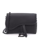 DIOR Ultra Matte Calfskin Nano Saddle Chain Pouch Black