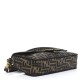 FENDI Fabric Jacquard FF 1974 Medium Baguette Tobacco Marrone Black