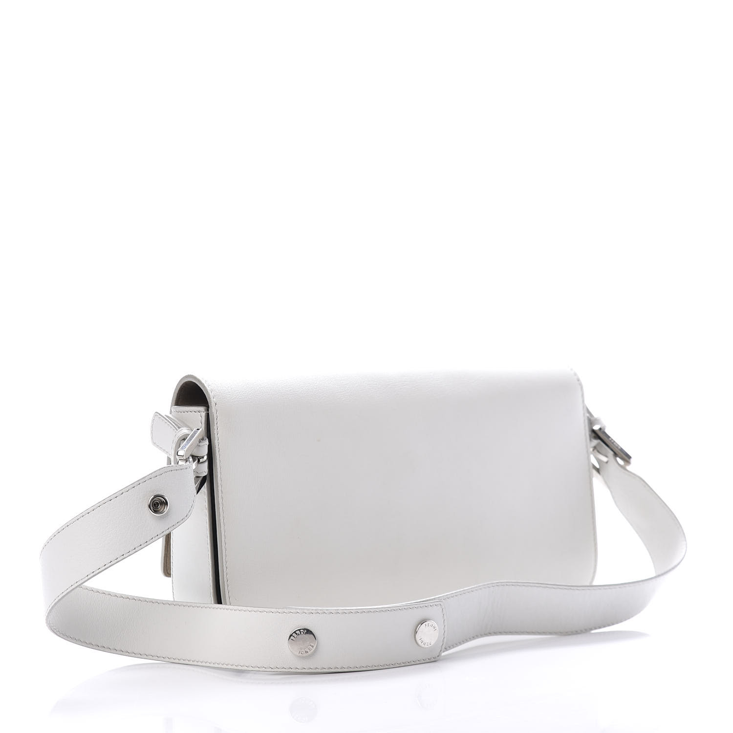 FENDI Vitello Dolce 3Baguette Shoulder Bag White