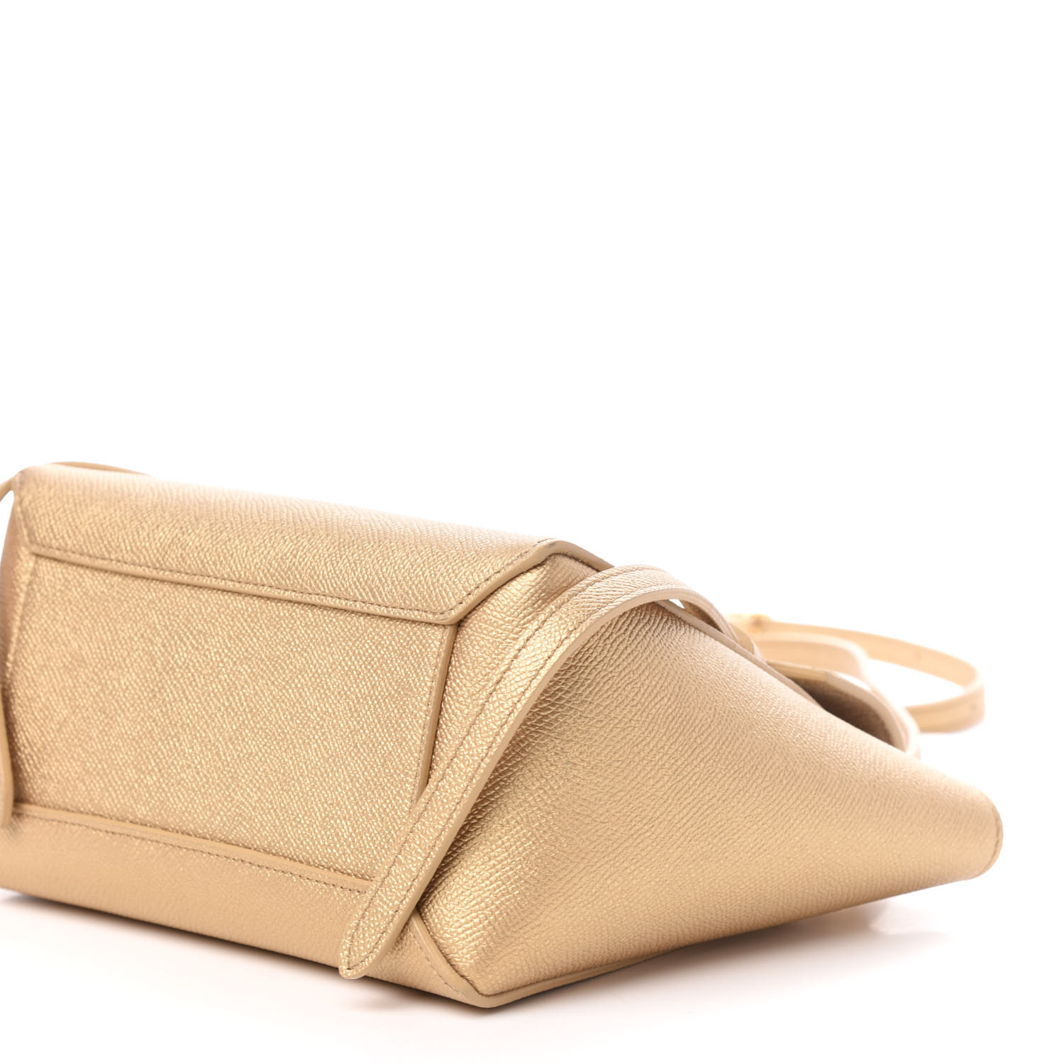 CELINE Laminated Calfskin Nano Belt Bag Gold