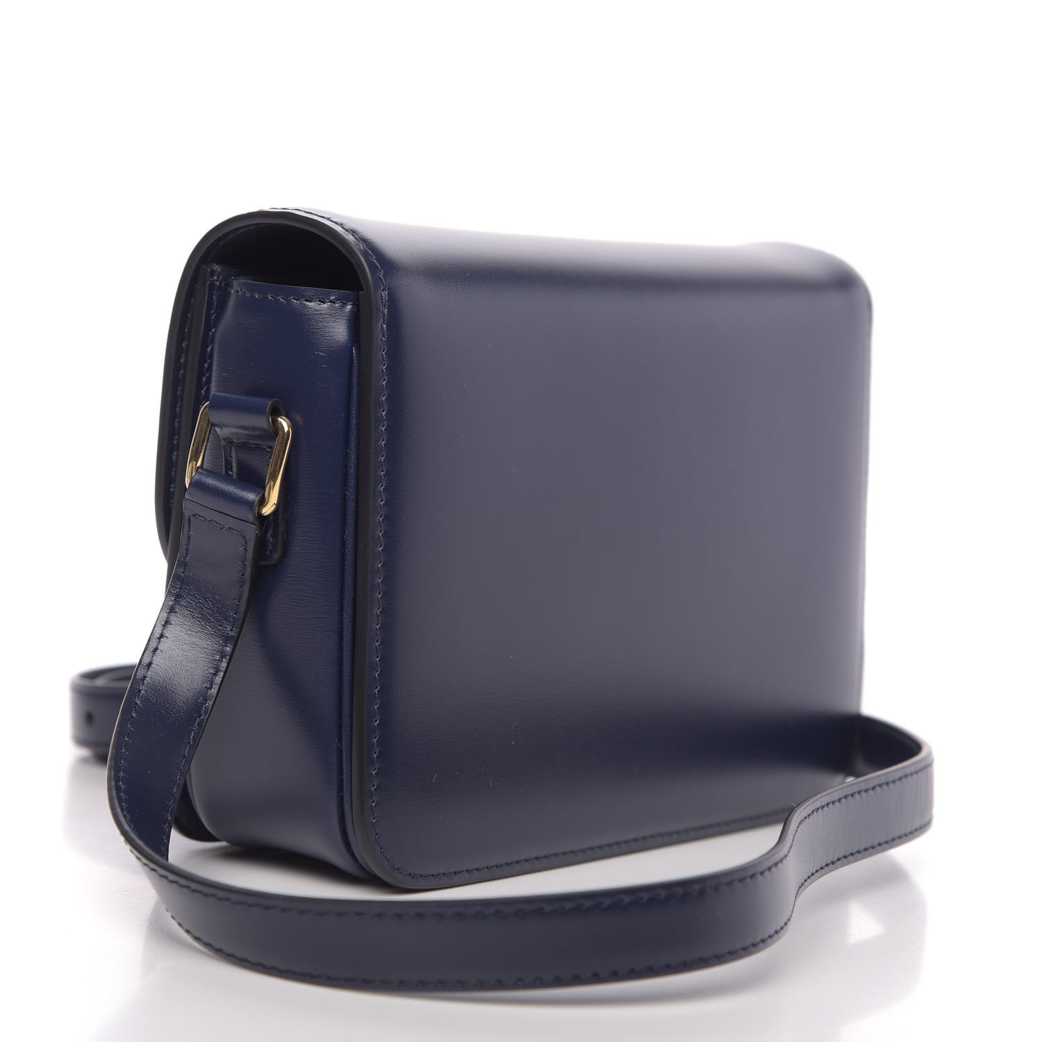 CELINE Shiny Calfskin Teen Triomphe Dark Blue