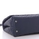 CHANEL Caviar Lizard Quilted Small Coco Handle Flap Navy