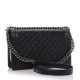 CHANEL Lambskin Quilted New Medium Boy Flap Black