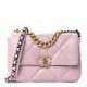 CHANEL Lambskin Quilted Medium 19 Flap Light Pink