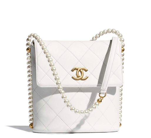 chanel Small Hobo Bag white