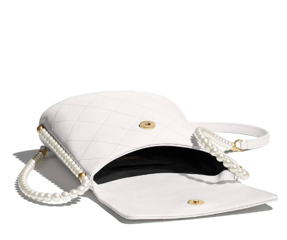 chanel Small Hobo Bag white