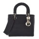 DIOR Canvas Cannage Medium Lady D-Lite Black