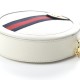 GUCCI Grained Calfskin Mini Ophidia Round Shoulder Bag White