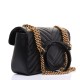 GUCCI Calfskin Matelasse Small GG Marmont Black