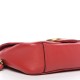 GUCCI Calfskin Matelasse Small GG Marmont Shoulder Bag Hibiscus Red