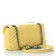 GUCCI Calfskin Matelasse Small GG Marmont Shoulder Bag Pastel Yellow