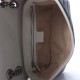 GUCCI 1Vintage Effect Calfskin Matelasse Small Striped GG Marmont Shoulder Bag Blue Beige