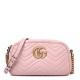 GUCCI 1Calfskin Matelasse Small GG Marmont Bag Pink