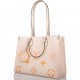 Louis Vuitton Creme Saffron By The Pool Empreinte Giant Monogram OnTheGo MM