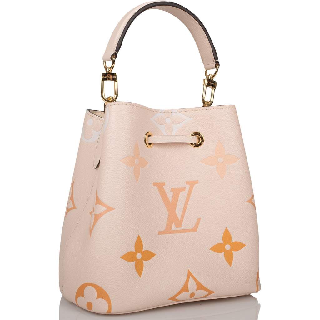 Louis Vuitton Creme Saffron By The Pool Empreinte Giant Monogram NeoNoe BB