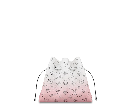 Louis Vuitton printed calfskin BELLA HANDBAG gradient pink