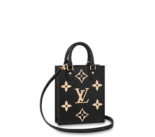 Louis Vuitton Petit Sac Plat Bag Monogram Empreinte Black Silkscreen Organ Bag