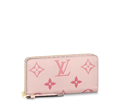 Louis Vuitton By The Pool series Monogram Empreinte leather zipper wallet light pink