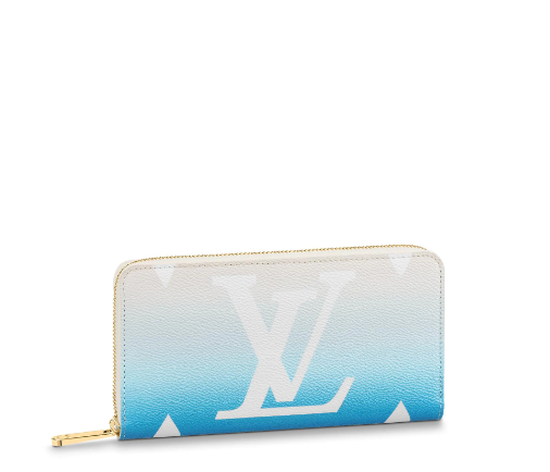 Louis Vuitton Iconic Monogram Canvas Zip Wallet Gradient Blue