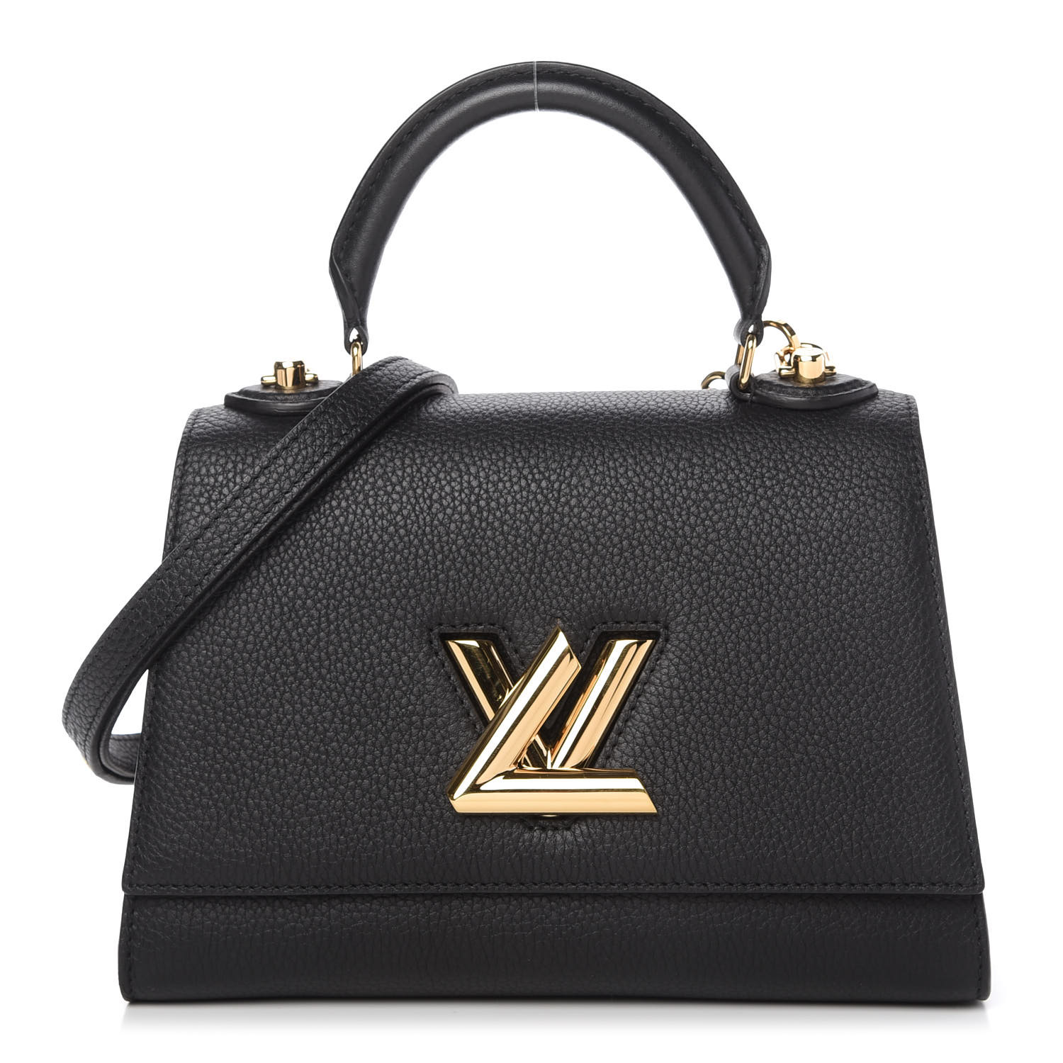 LOUIS VUITTON Taurillon Twist One Handle PM Black