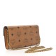 MCM Visetos Large Patricia Wallet On Chain Cognac