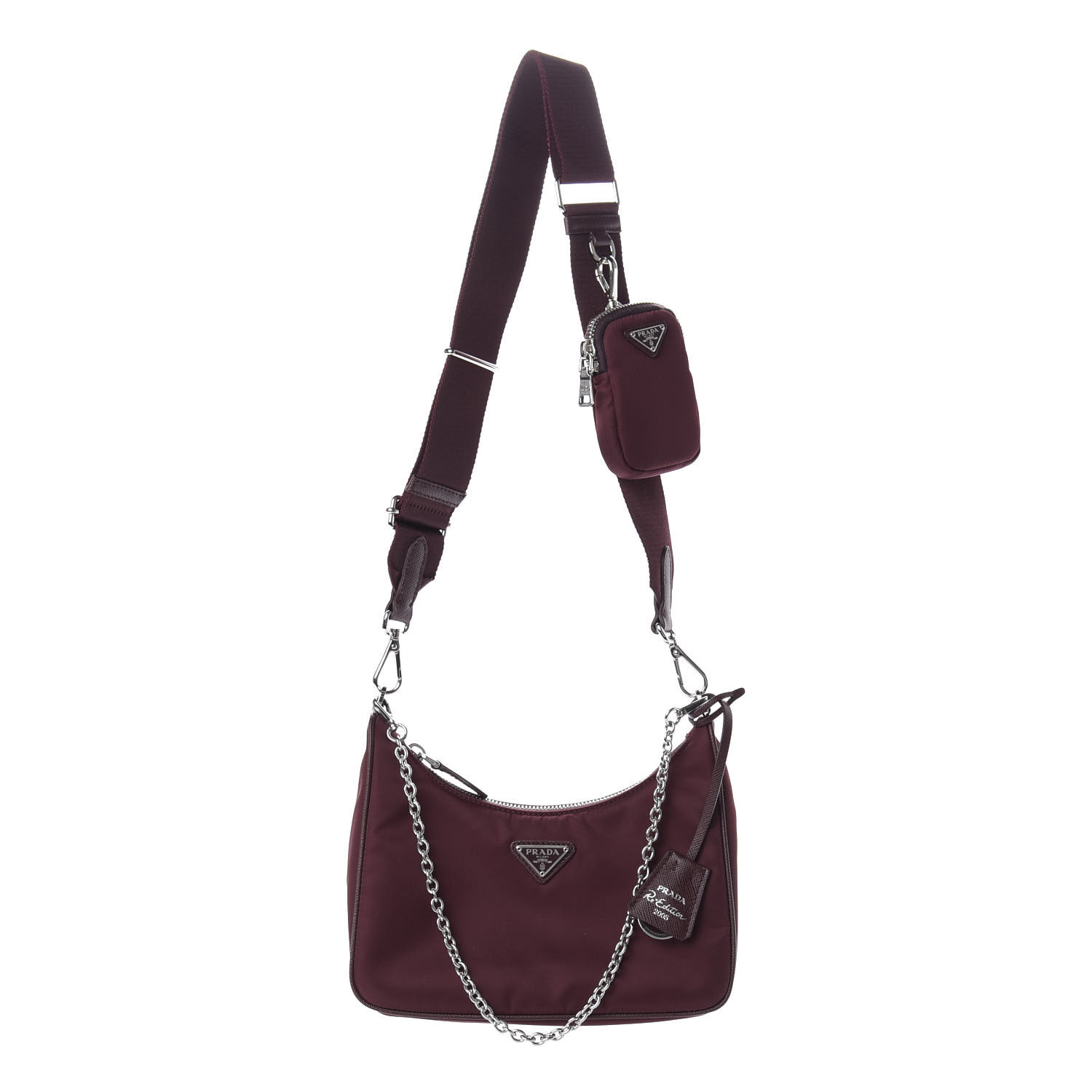 PRADA Tessuto Nylon Re-Edition 2005 Shoulder Bag Granato