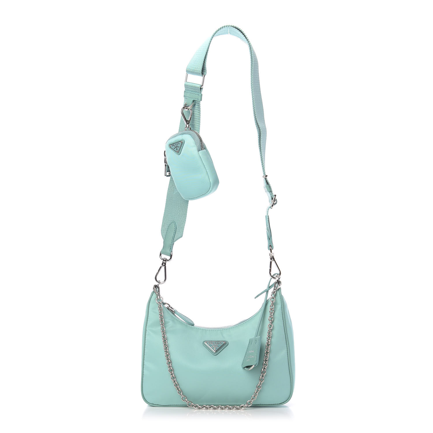 PRADA Nylon Re-Edition 2005 Shoulder Bag Jade