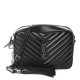 YSL Calfskin Matelasse Monogram Lou Camera Bag Black