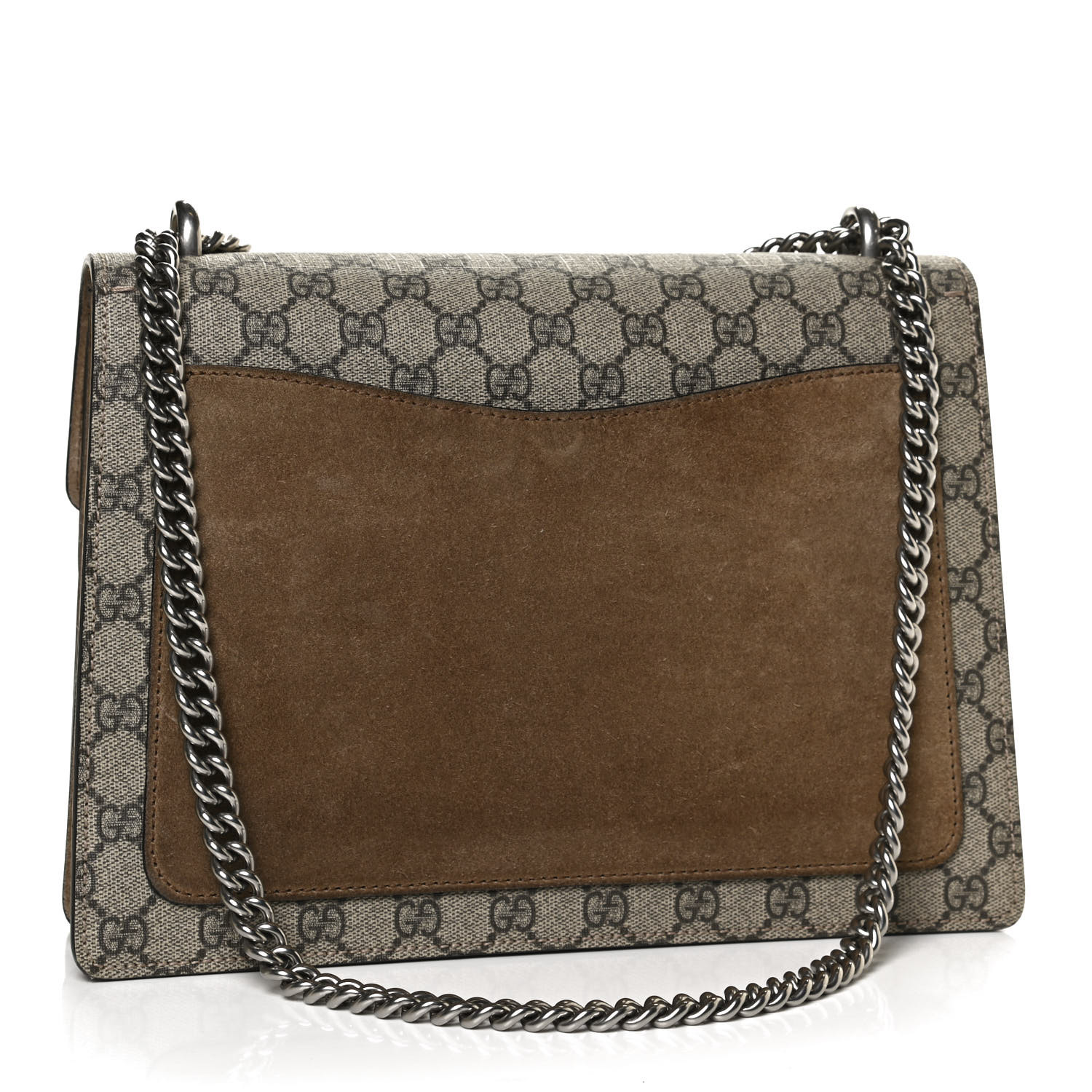 GUCCI GG Supreme Monogram Medium Dionysus Shoulder Bag Taupe